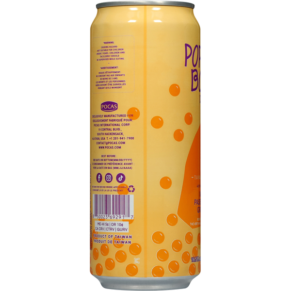 Pocas Mango Passion Fruit Green Tea Popping Boba Drink
