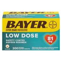 Bayer Aspirin, Low Dose, 81 mg, Coated Tablets️