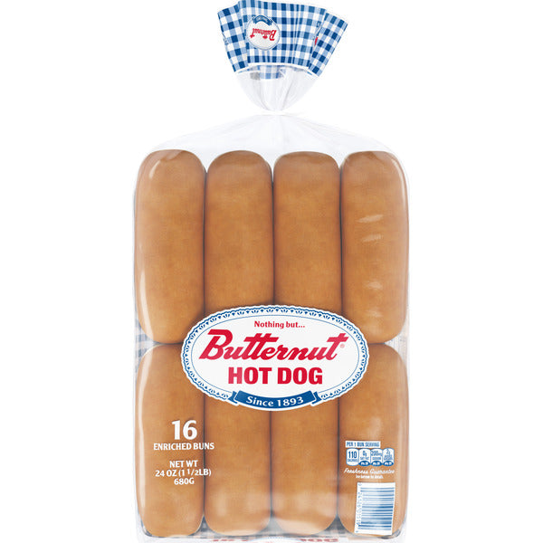 Butternut White Hot Dog Buns
