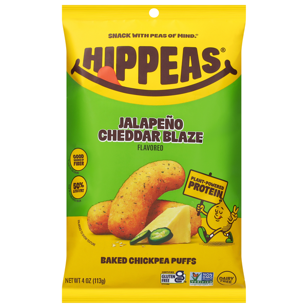 HIPPEAS Baked Jalapeno Cheddar Blaze Flavored Chickpea Puffs