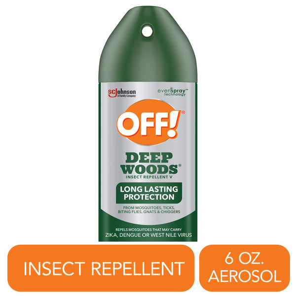 OFF!® Deep Woods Insect Repellent Aerosol Spray, up to 8 Hours of Protection
