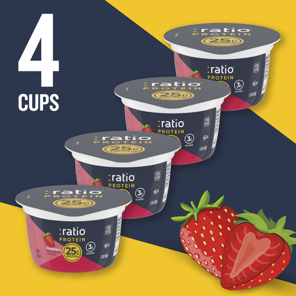 Ratio Protein Strawberry Yogurt Cultured Dairy Snack