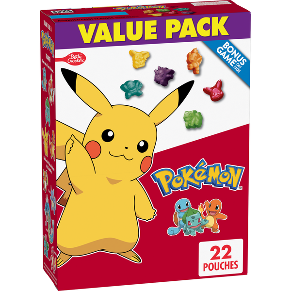 Betty Crocker Pokemon Gluten Free Fruit Flavored Snacks