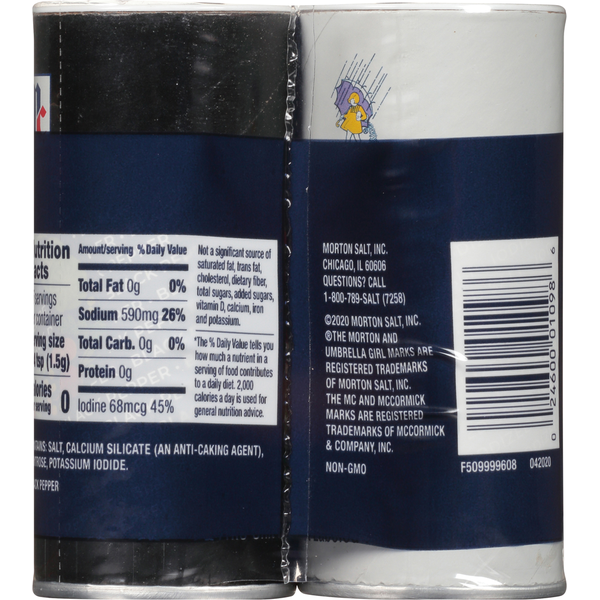 Morton Iodized Salt & Black Pepper
