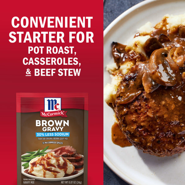 McCormick 30% Less Sodium Brown Gravy Seasoning Mix
