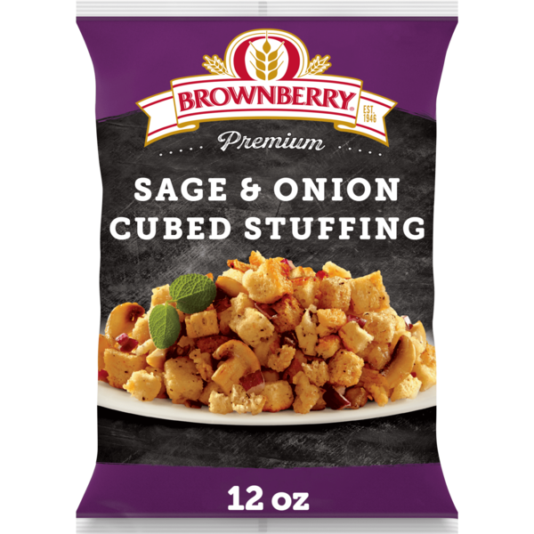 Brownberry Premium, Sage & Onion, Cubed Bread Stuffing, Turkey Stuffing Mix, 12 oz