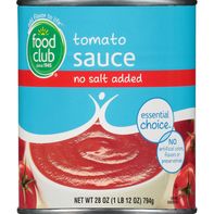 Food Club Tomato Sauce, No Salt Added️ DestGlow