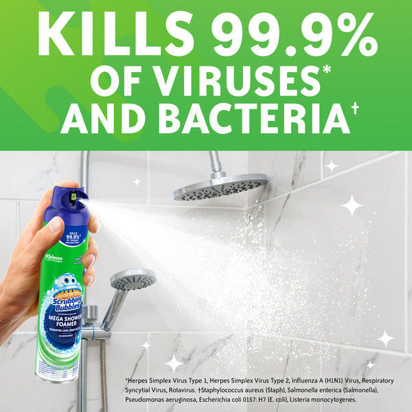 Scrubbing Bubbles® Mega Shower Foamer Bathroom Disinfectant Aerosol, Rainshower®