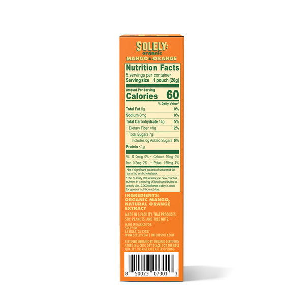 Solely: Whole Fruit Gummies Mango & Orange, Organic, Multipack