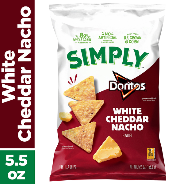 Doritos White Cheddar Nacho Flavored Tortilla Chips