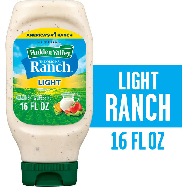 Hidden Valley Light Ranch Condiment and Dressing, Easy Squeeze Bottle