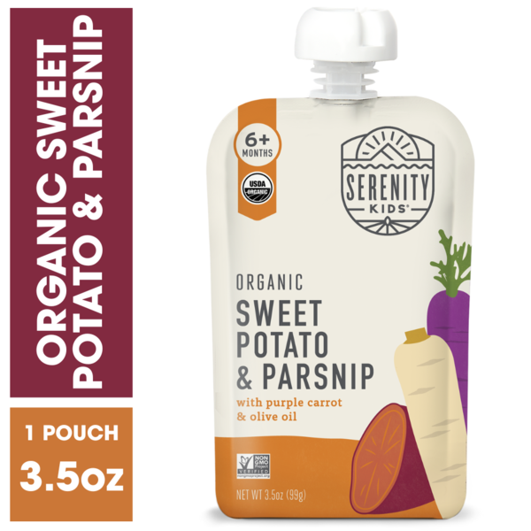 Serenity Kids Organic Sweet Potato & Parsnip Baby Food Pouch