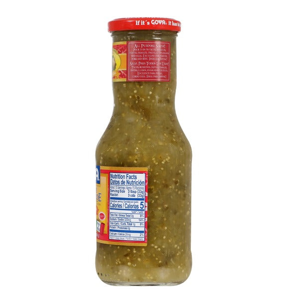 Goya Medium Salsa Verde, Authentic Mexican Tangy Green Salsa