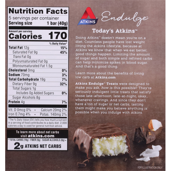 Atkins Endulge Chocolate Coconut Treat Bars