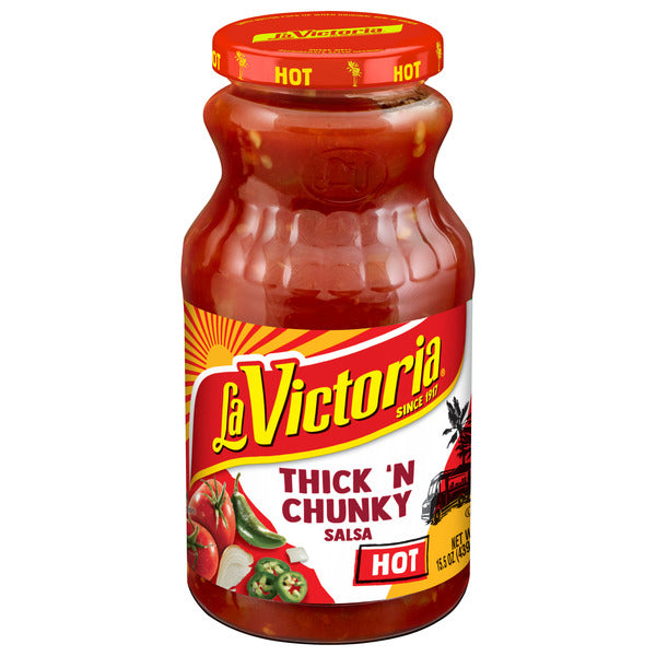 LA VICTORIA Thick & Chunky Hot Salsa, 15.5 OZ