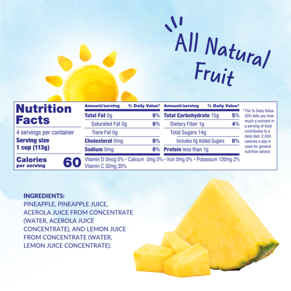 Dole Pineapple Tidbits, in 100% Fruit Juice
