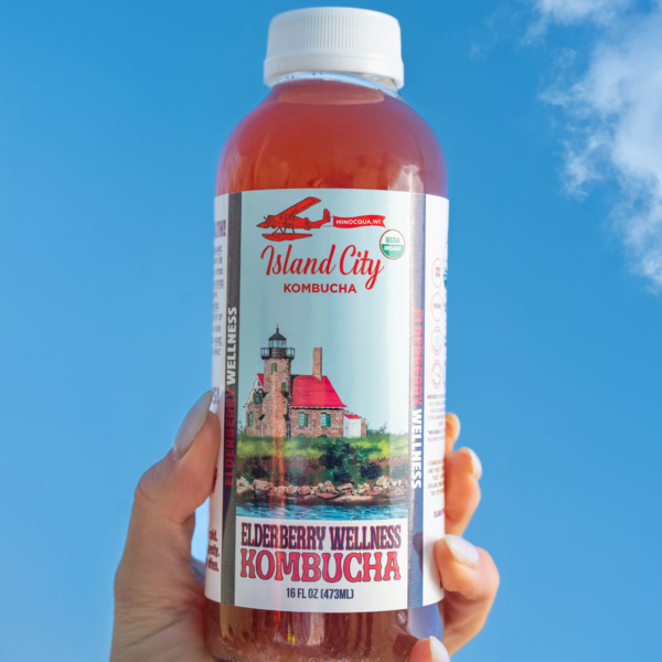 Island City Kombucha Organic Elderberry Wellness Kombucha