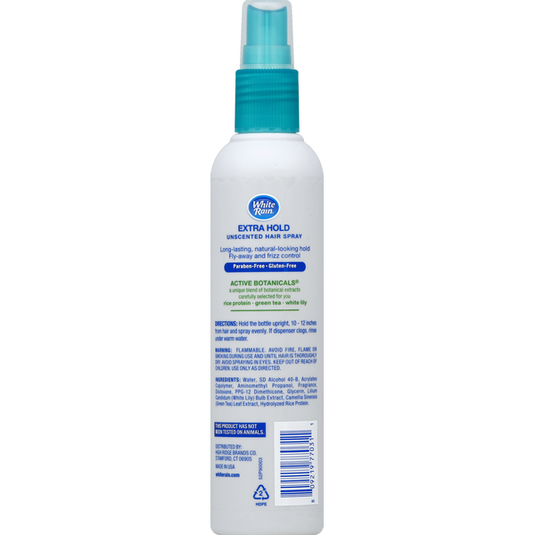 White Rain Hair Spray, Extra Hold, Unscented