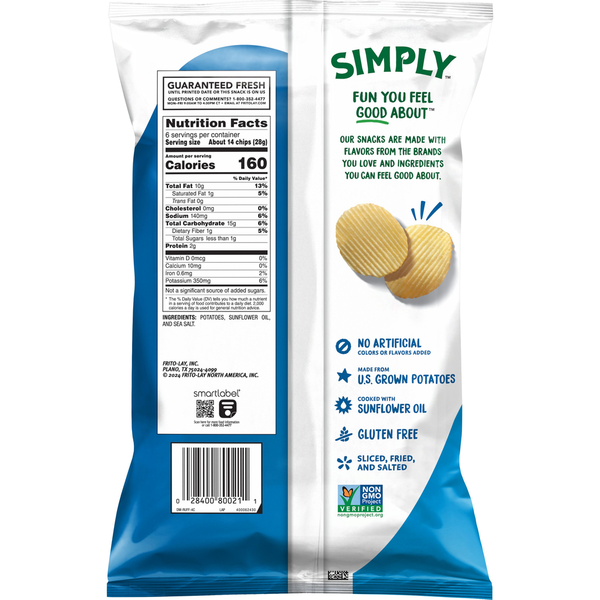 Ruffles Sea Salt Potato Chips