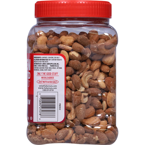 Fisher Almond & Cashew, Blend, with Sea Salt, Oven Roasted