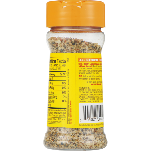 Dash Salt-Free Lemon Pepper Seasoning Blend, Kosher