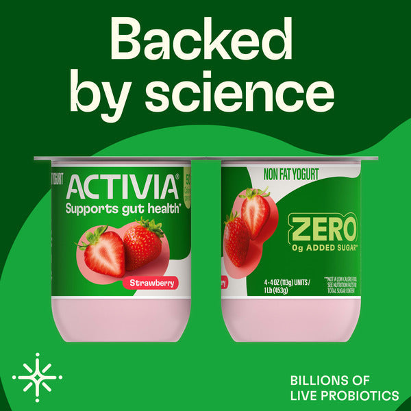 Activia Probiotic Blended Nonfat Strawberry Yogurt