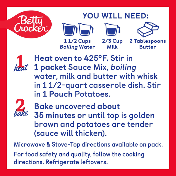 Betty Crocker Au Gratin Casserole Potatoes