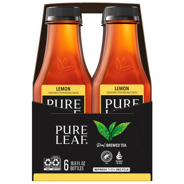 Pure Leaf Real Brewed Tea Lemon 16.9 Fl Oz, 6 Count
