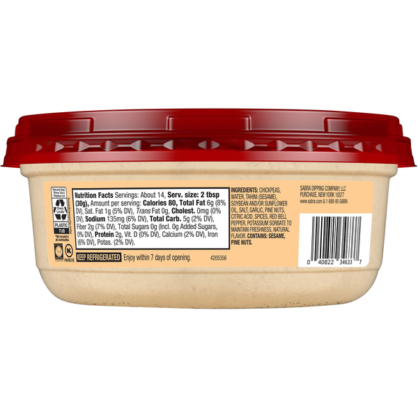 Sabra Roasted Pine Nut Hummus Party Size