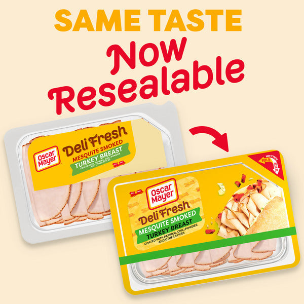 Oscar Mayer Deli Fresh Mesquite Smoked Turkey Breast Sliced Sandwich Lunch Meat