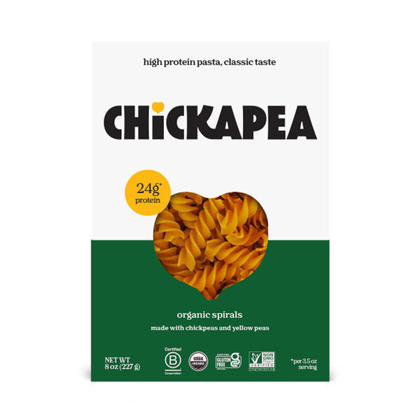 Chickapea Organic Chickpea & Yellow Pea Pasta, Spirals