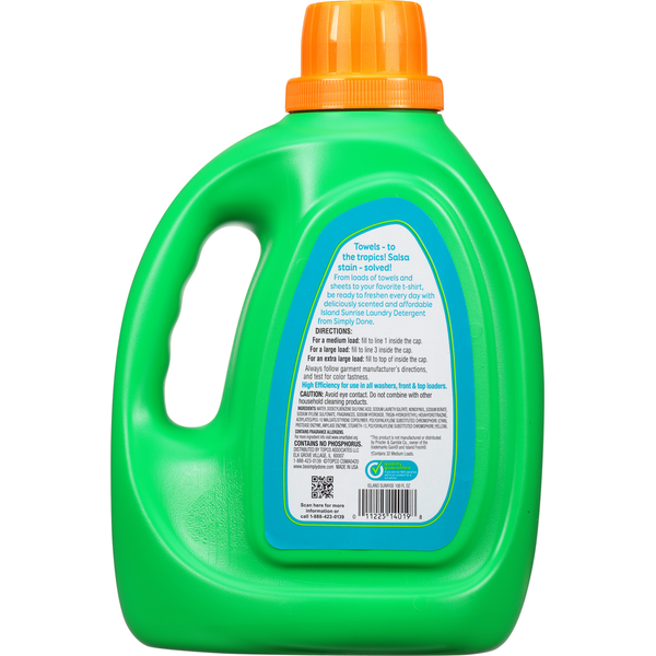 Simply Done Laundry Detergent, Ultra, Island Sunrise
