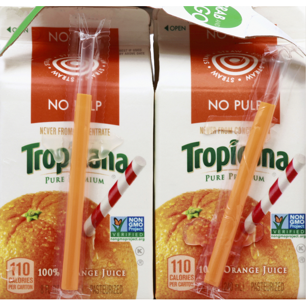 Tropicana Juice, 100% Orange, No Pulp