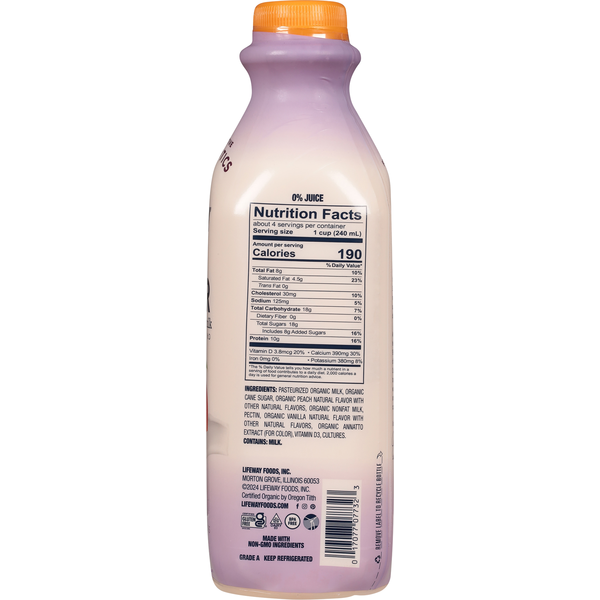 Lifeway Kefir, Organic, Peach