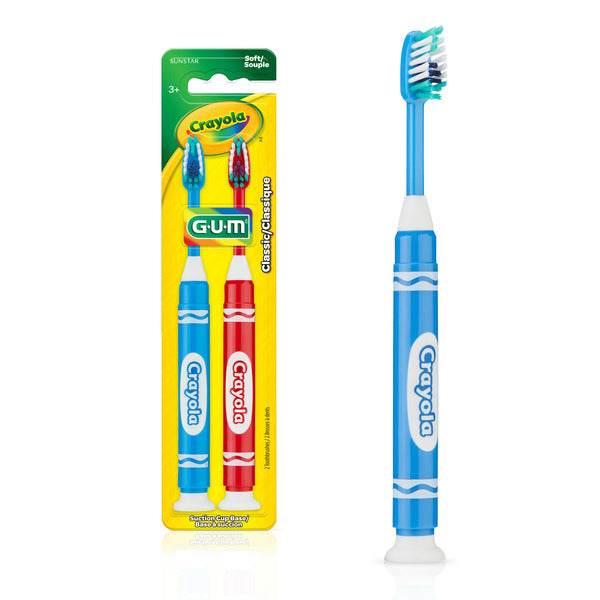Sunstar GUM Crayola Marker Toothbrushes, 3+