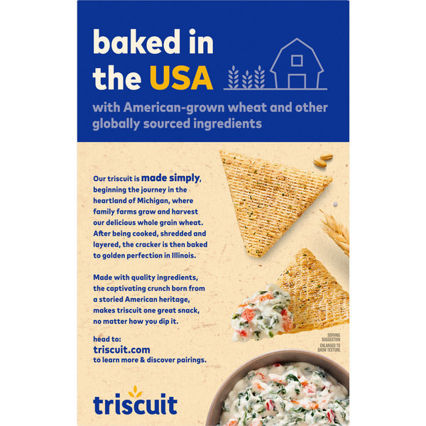 TRISCUIT Thin Crisps Sour Cream & Onion Whole Grain Wheat Crackers, Lunch Snacks 7 oz