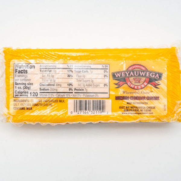 Weyauwega Star Dairy Medium Cheddar Cheese