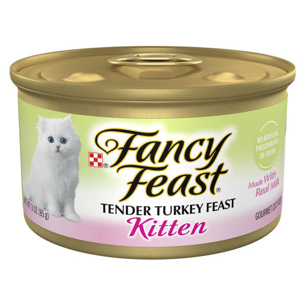 Purina Fancy Feast Pate Wet Kitten Food, Tender Turkey Feast