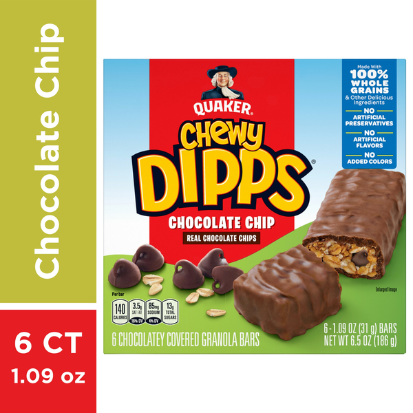 Quaker Granola Bars, Chocolate Chip, Chewy