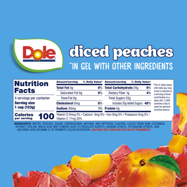 Dole Peaches in Strawberry Gel