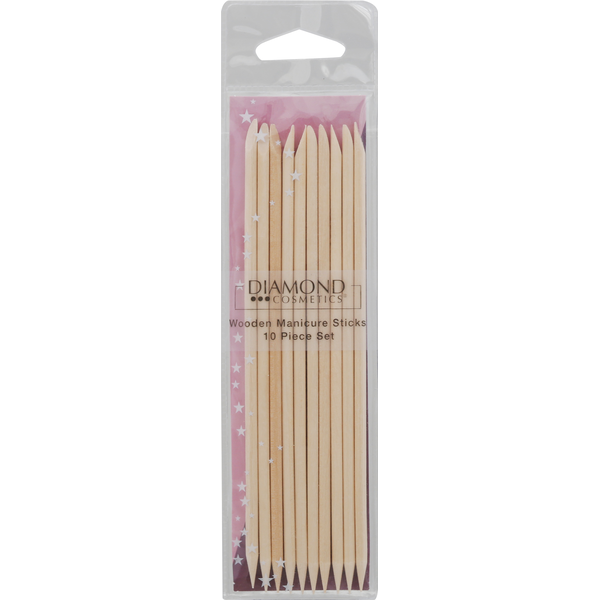 Diamond Cosmetics Manicure Sticks, Wooden