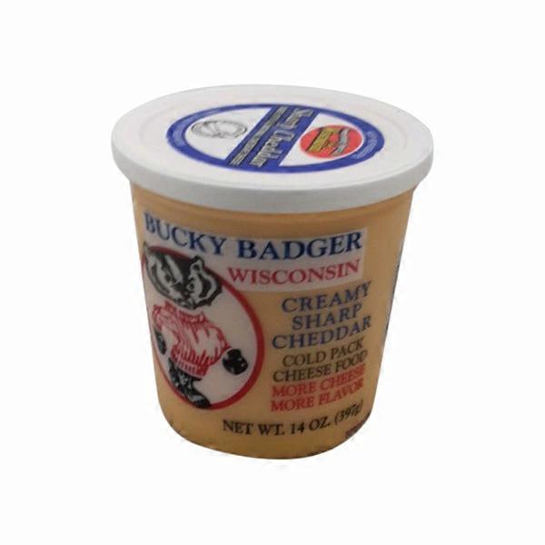 Bucky Badger Creamy Sharp Cheddar Cold Pack Cheese Food