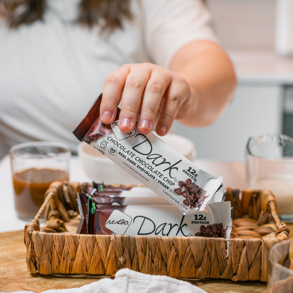 NuGo Dark Chocolate Chip Vegan, Gluten Free Protein Bar