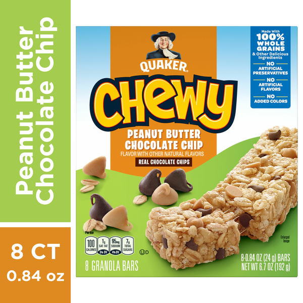 Quaker Granola Bars, Chewy, Peanut Butter Chocolate Chip