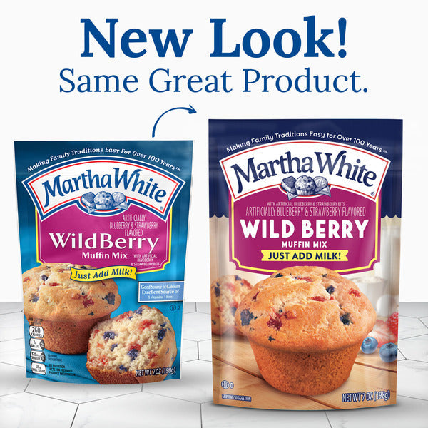 Martha White Wildberry Muffin Mix, 7 Oz Bag
