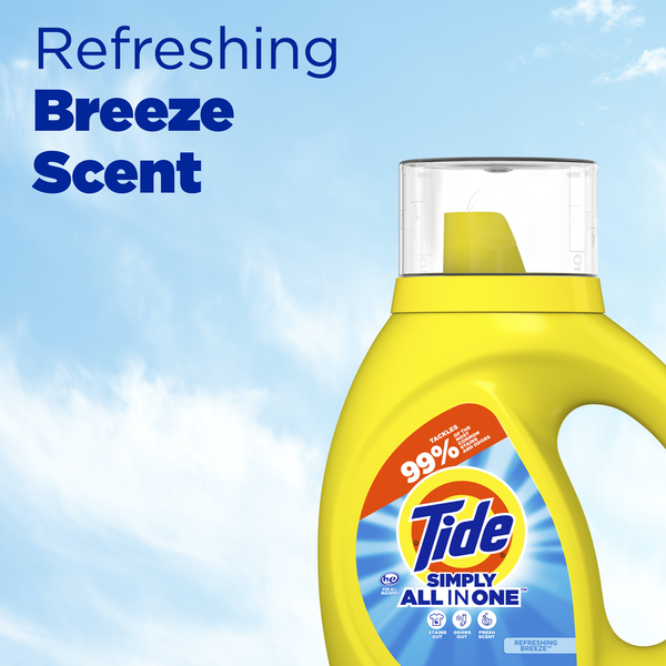 Tide Simply Liquid Laundry Detergent, Refreshing Breeze
