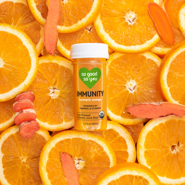 So Good So You Immunity Turmeric Orange Probiotic Juice Shot