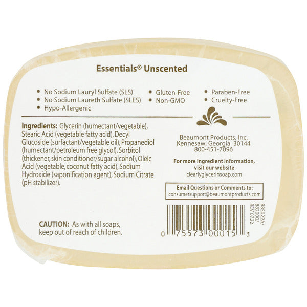 Essentials Essentials Glycerin Soap Unscented