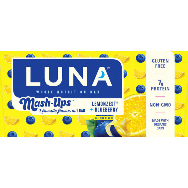Luna Mash-Ups Lemonzest + Blueberry Flavor Gluten Free Snack Bars