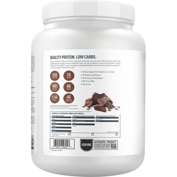 Isopure Dutch Chocolate Protein Powder Drink Mix